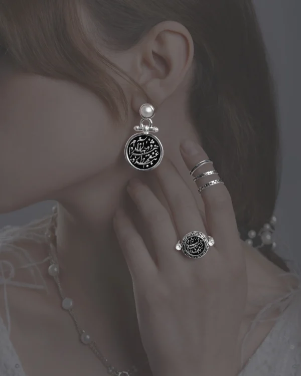 گوشواره نقره روکش طلا و مروارید
