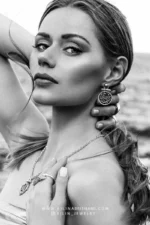 گوشواره نقره روکش طلا و مروارید - تصویر 3
