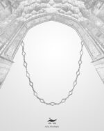 زنجیر نقره ساده روکش طلا سفید سایز کوچک