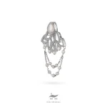 سنجاق سینه نقره زنانه لوتوس - Image 2