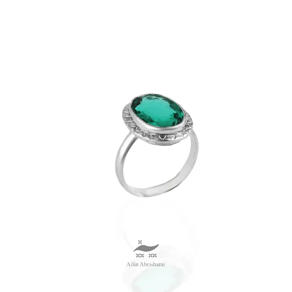 انگشتر نقره نگین بزرگ - Image 5