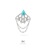 سنجاق سینه نقره زنانه لوتوس - Image 4